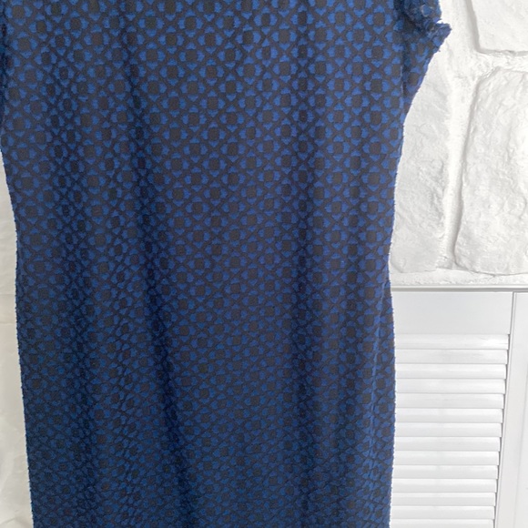 NWT Sofie Max XL Blue & Black design lined cap sleeved dress or long tunic - Picture 4 of 14